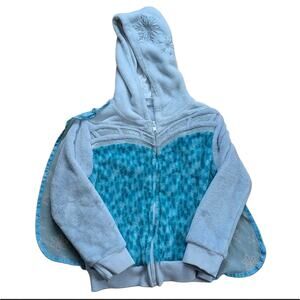 Disney Parks Exclusive Frozen Elsa Snowflake Cape Fleece Zip Up Hoodie XS